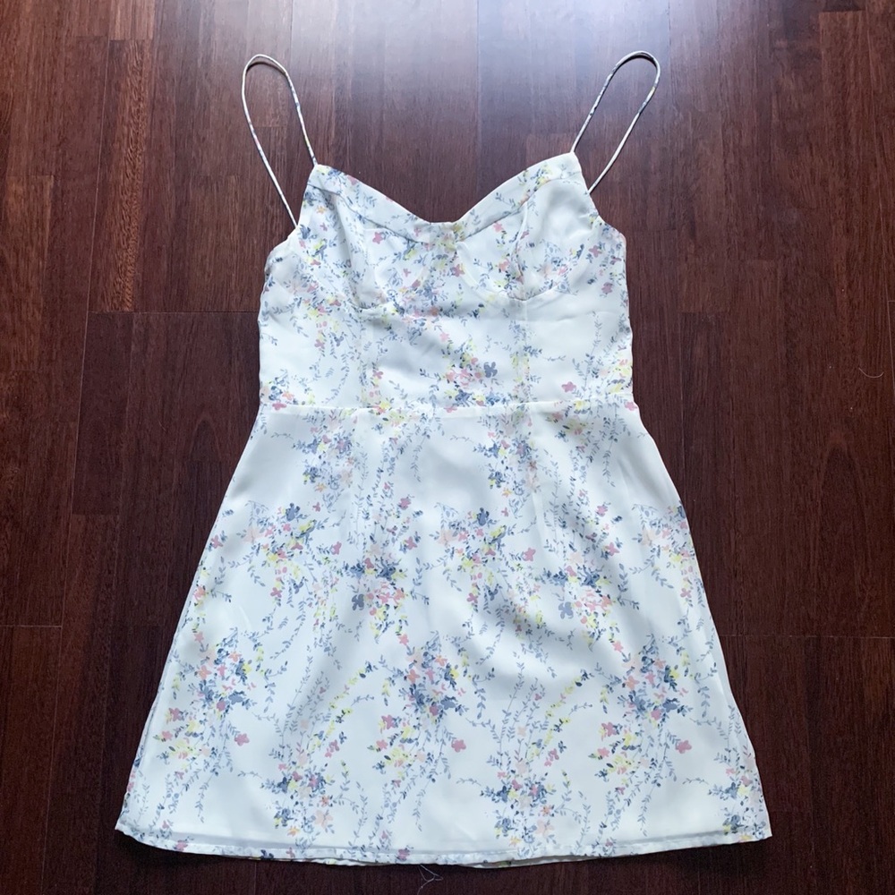 Superdown white floral minidress